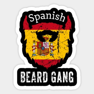 Spanish Beard Gang - Spain National Flag Beard Sticker